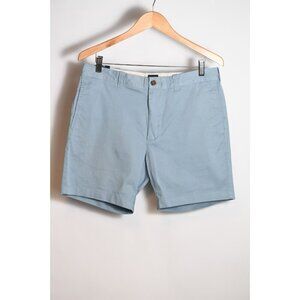 J. Crew Shorts Mens 33 Light Blue 7" Inseam Chino Cotton Casual Flat Front NEW